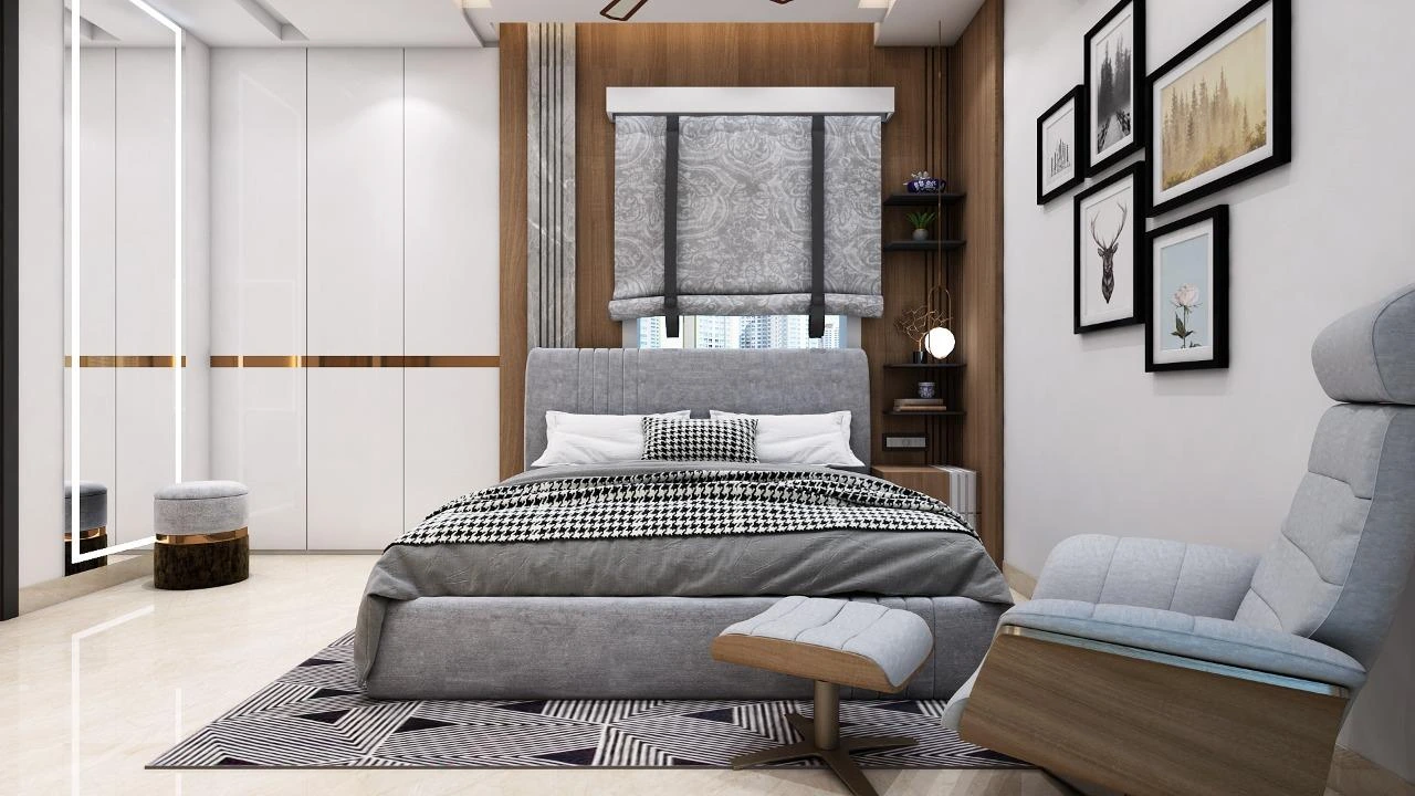 Modern grey bedroom — Dream Drafter portfolio